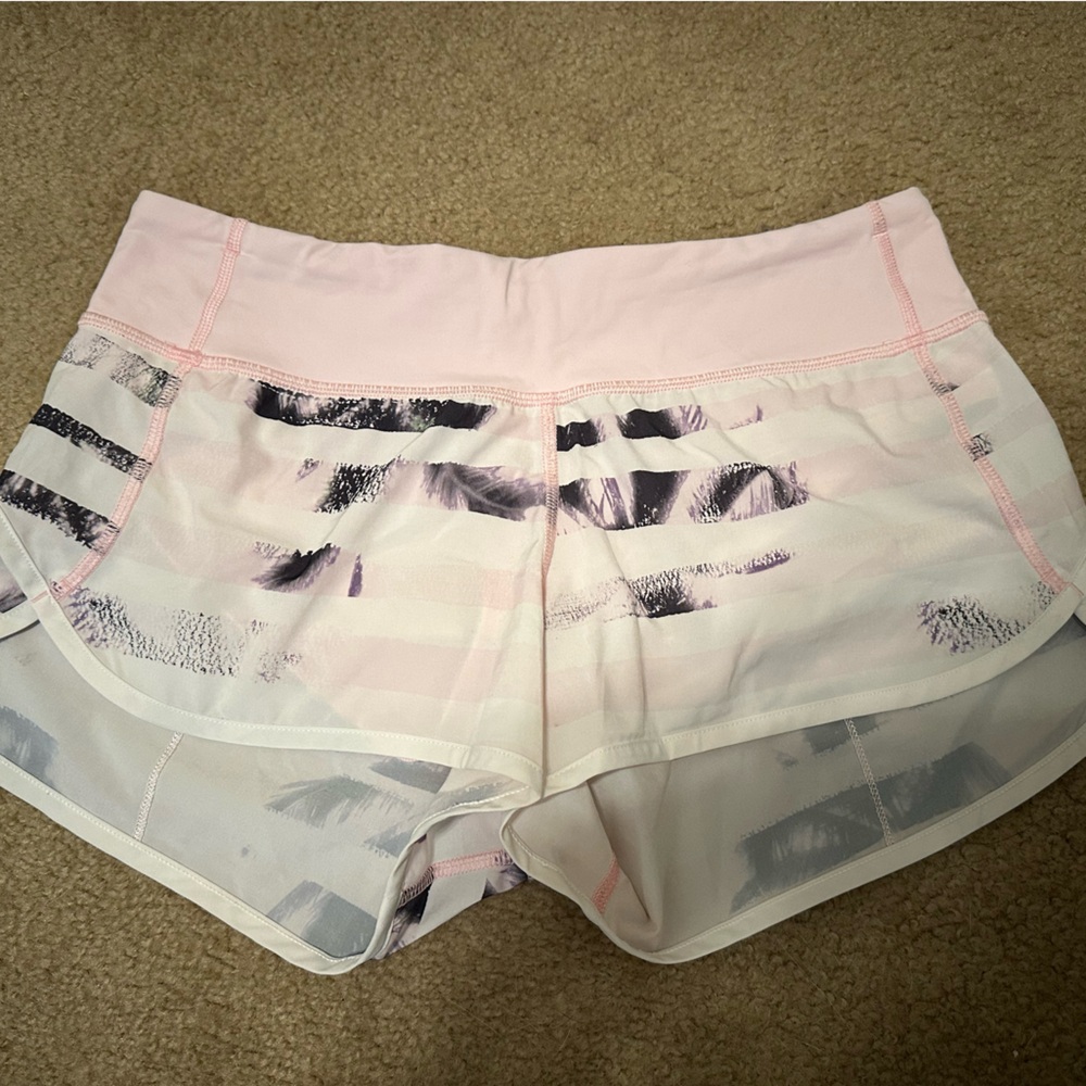 Pink Lululemon Speed Shorts